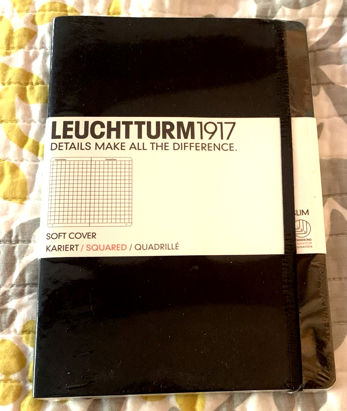 NEW SEALED LEUCHTTURM 1917 SOFT COVER BLACK 121pg NOTEBOOK GERMAN DESIGN #310337