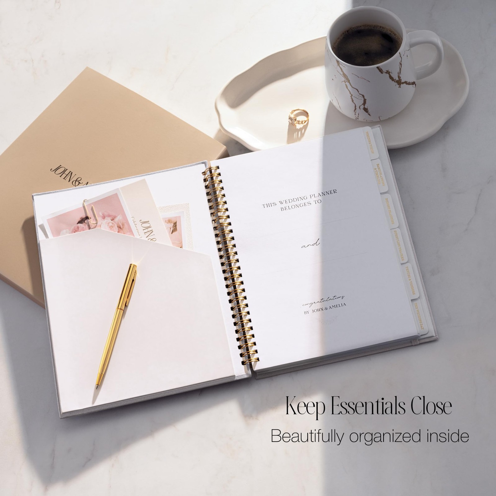 Wedding Planner Book and Organizer for Bride – Bridal Planner Notebook with T…