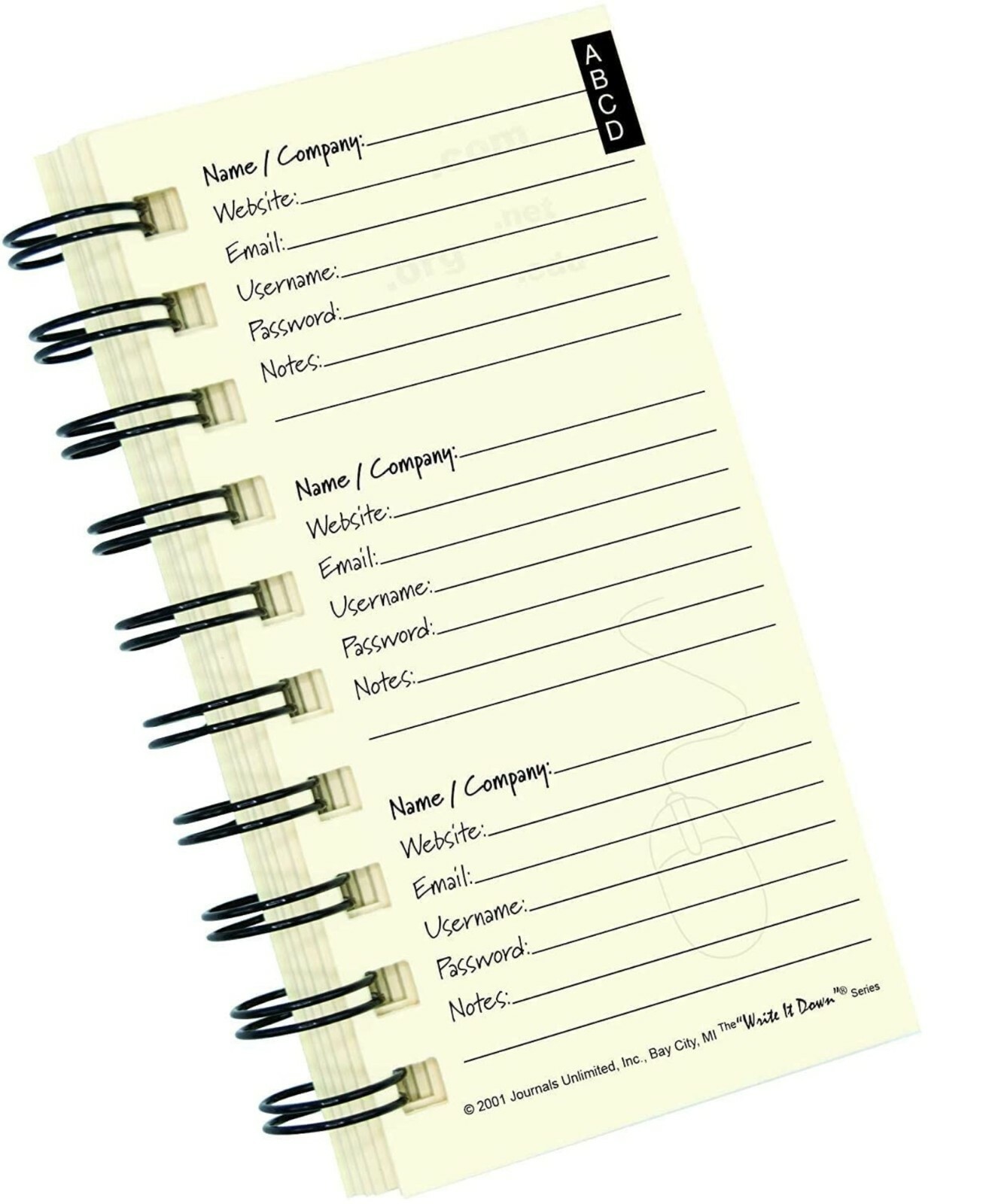 Internet Password Mini Pocket Book Username Email Address Journal Organizer