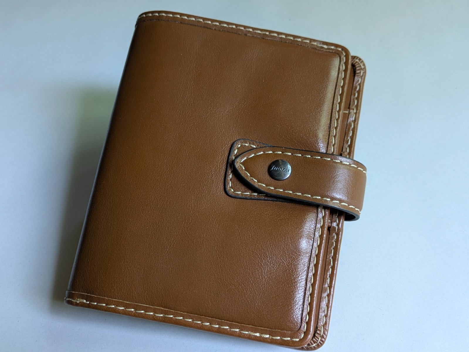 Filofax Malden Ochre Leather Pocket Size 6 Ring Planner Used EUC