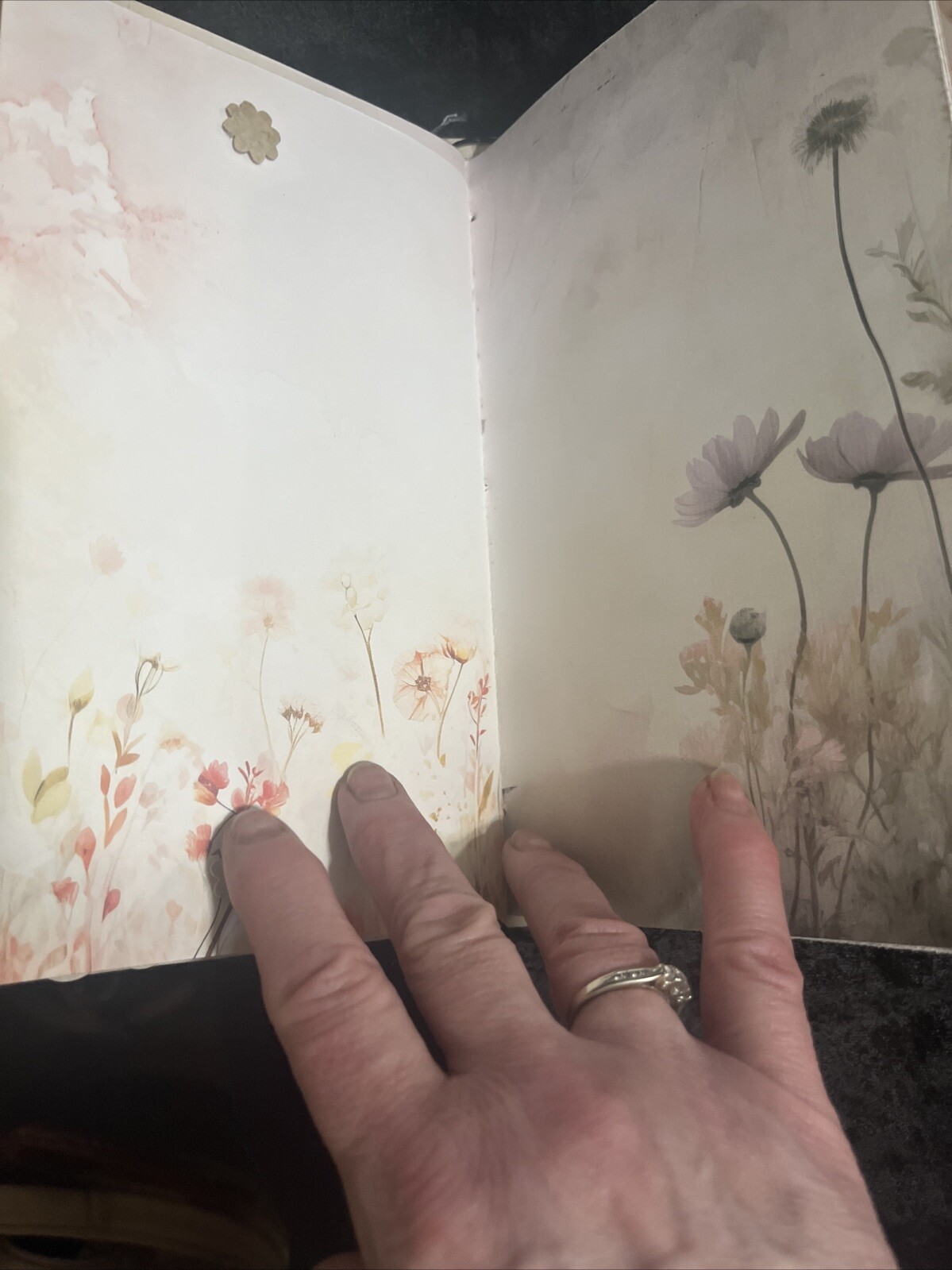 Journal Handmade Wildflowers Corner Protectors Book Label Plate