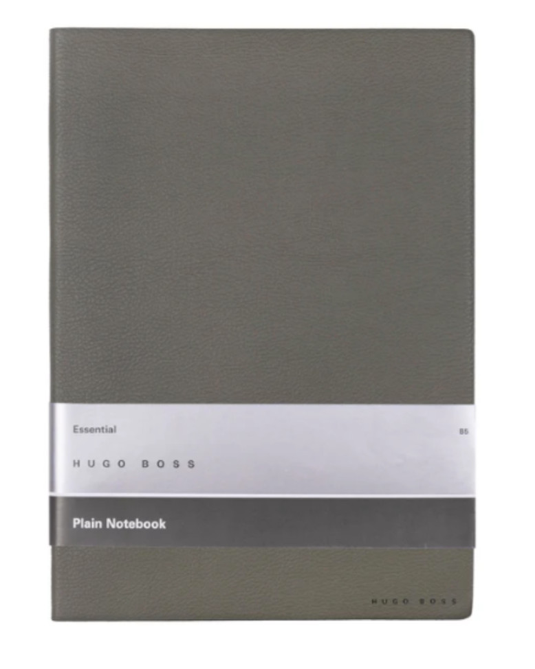HTF Hugo Boss Plain Paper Notebook/ Journal 8.5”x6” (A-5) 160 Pgs Khaki