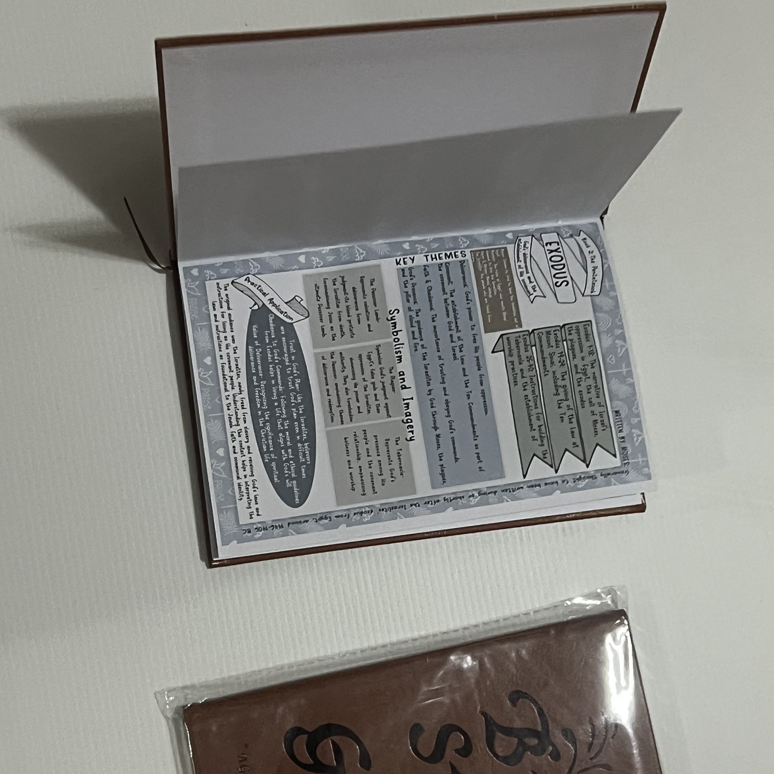 66 Page Study Notebook Based Planner Brown Cover 14CMx21CM Bible Book 2 Pack