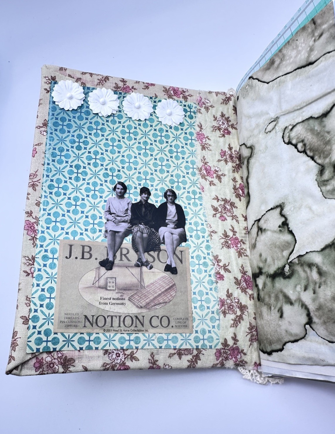Junk Journal Bird Themed 8×6 Inches With Coffee Dyed Paper For Journaling