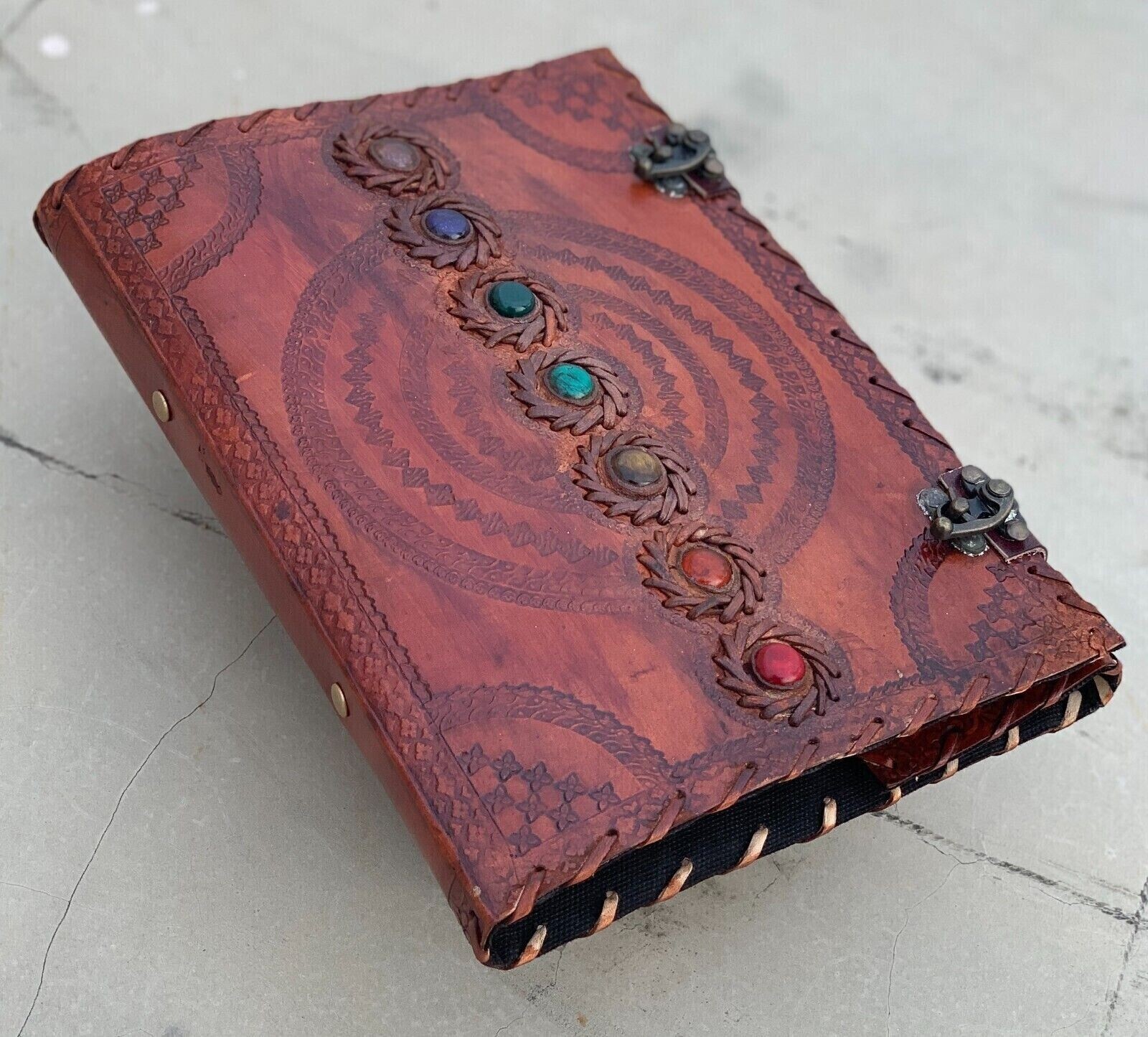 Leather Ring Binder Grimoire Binder Leather Binder Cover Notebook Office Folder