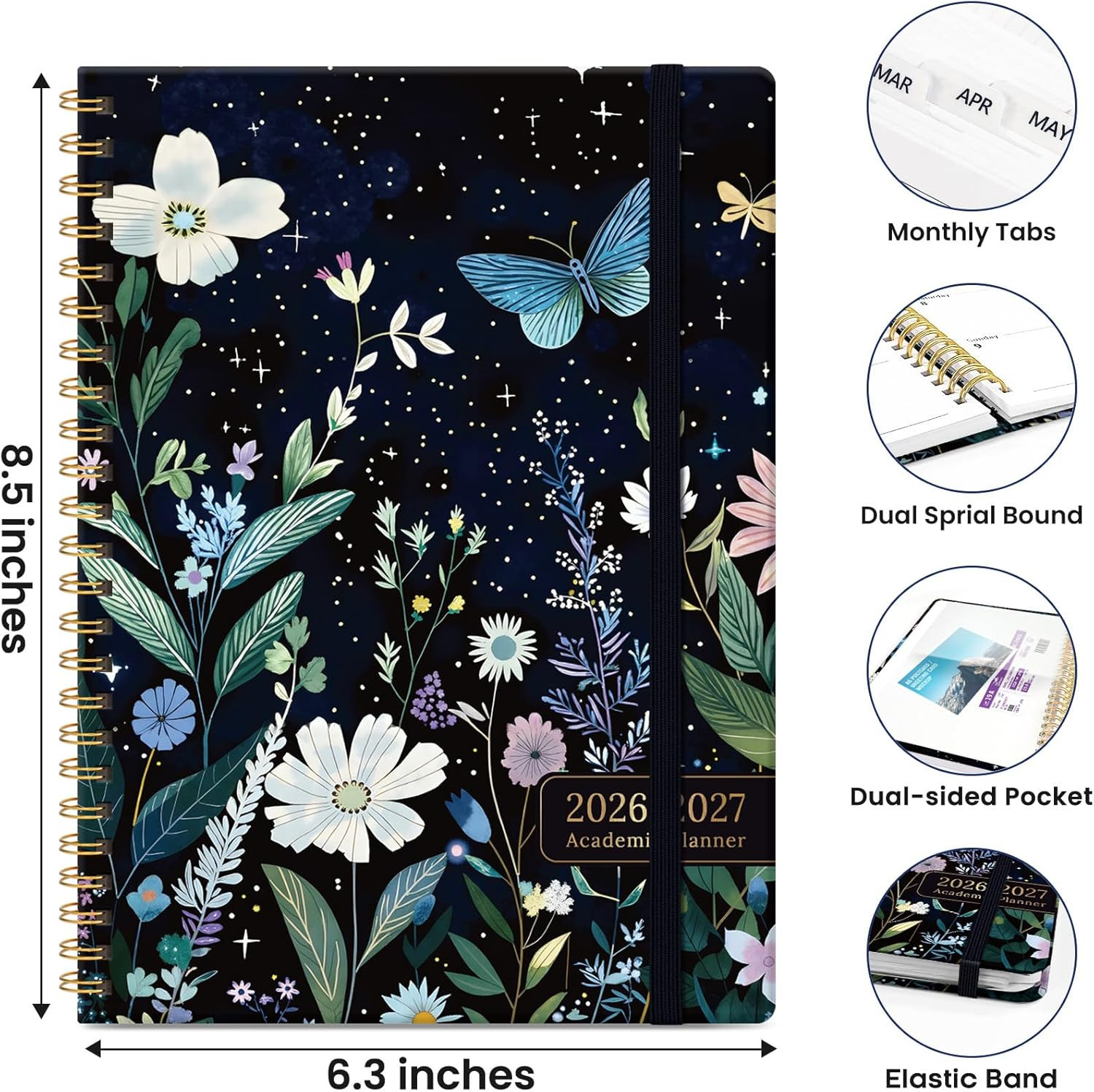 Planner 2026-2027, Hardcover Monthly and Weekly Academic Planner July 2026 – Jun
