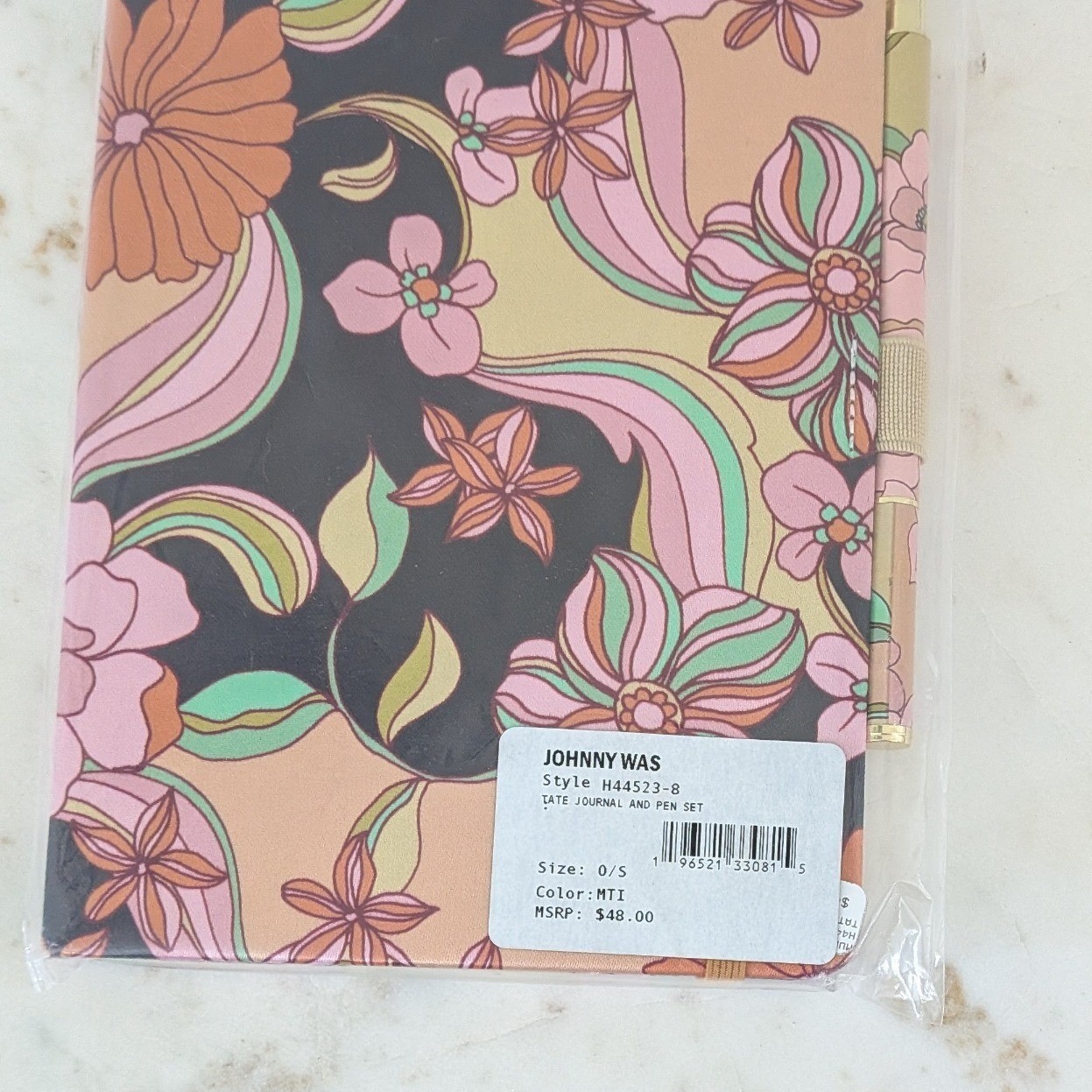 New Johnny Was Tate Journal and Pen Set Floral Multi H44523-8 Boho Retro $48