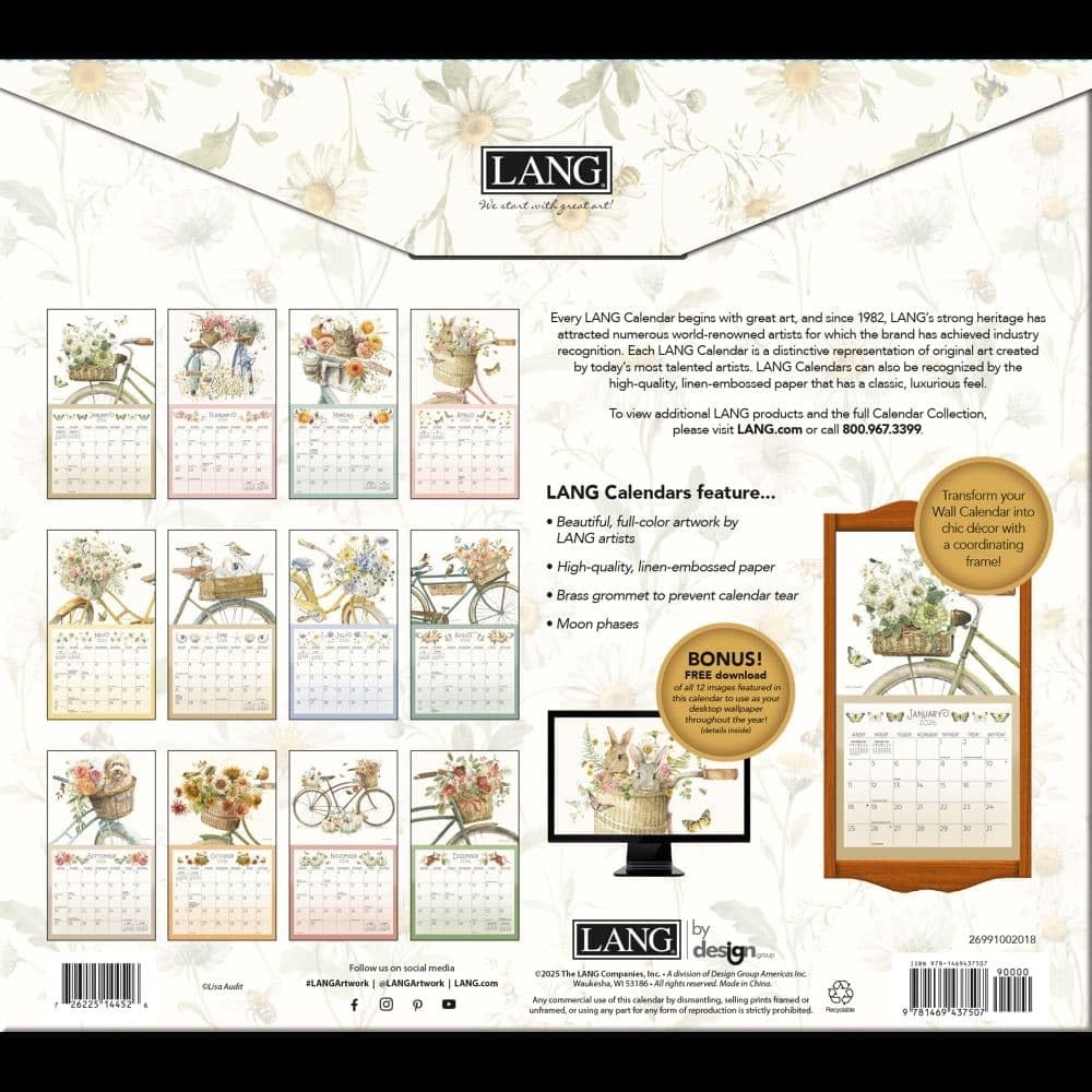 Lang, Beautiful Ride Special Edition 2026 Wall Calendar, 12.5” X 14”, Multi