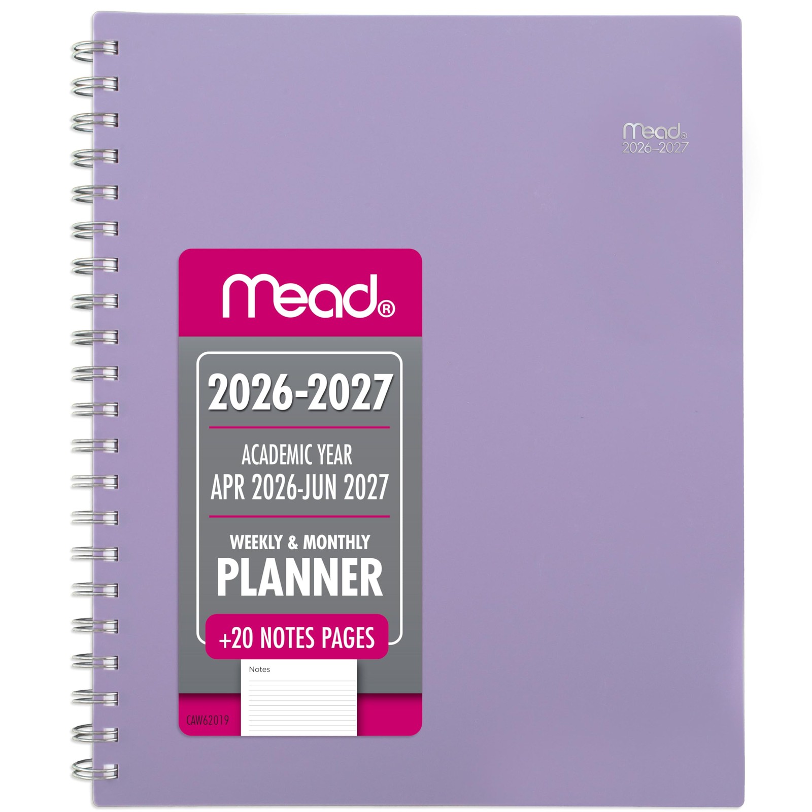 Mead Planner 2026-2027 Weekly & Monthly Academic 15-Month 8.5″W x 11″H, Lilac