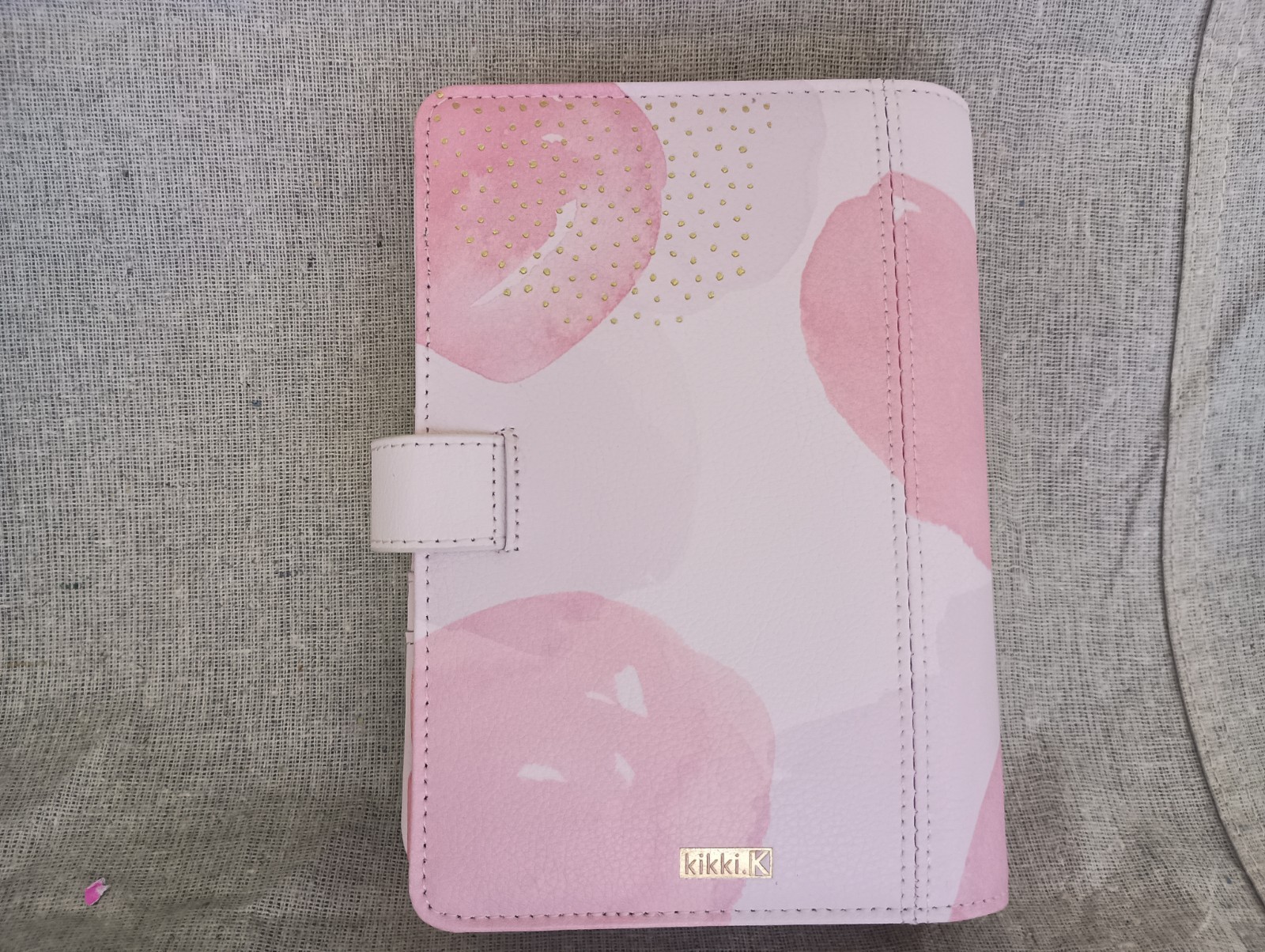 NIB Kikki K Pink Gold Rose Leather Personal Planner Notebook Calendar