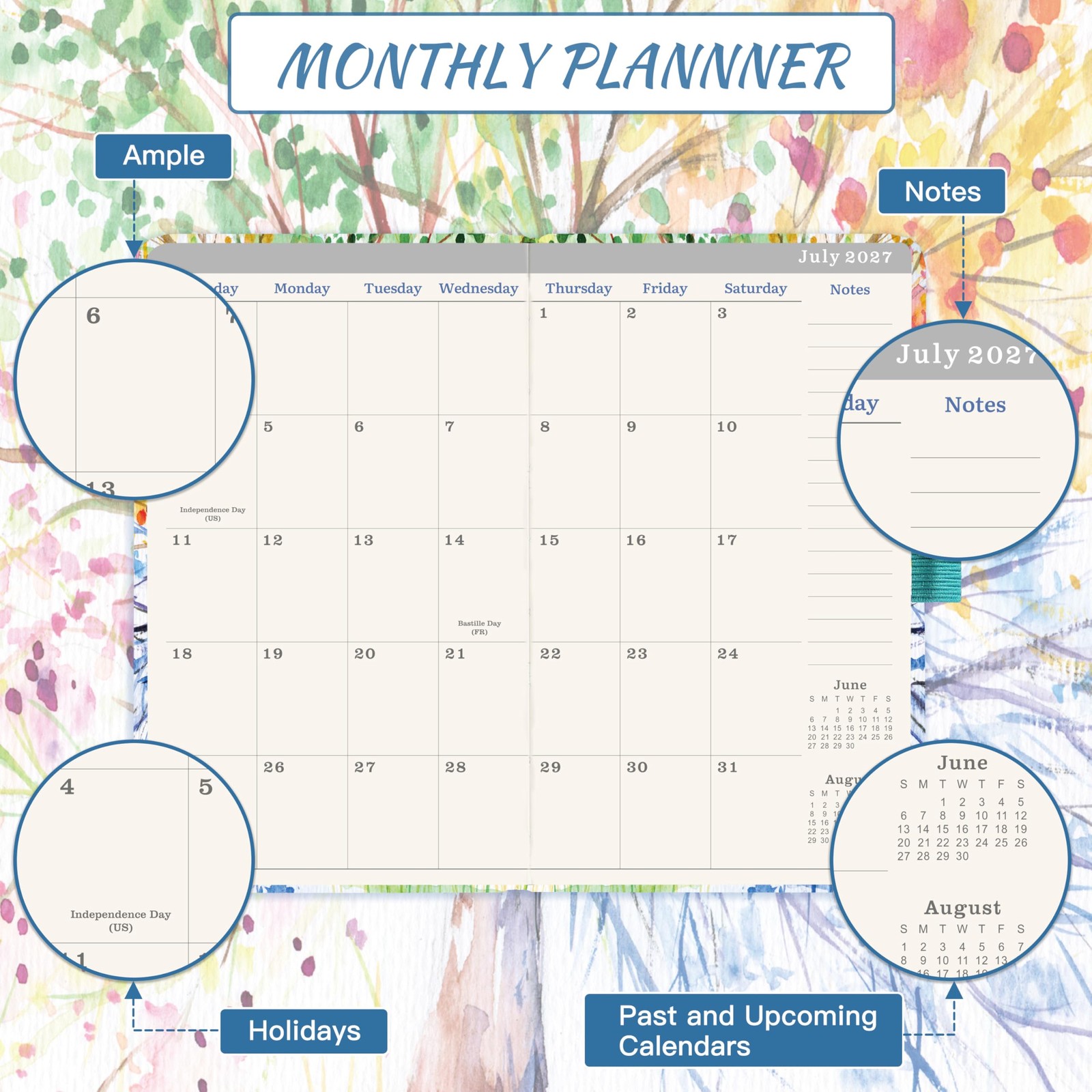 Pocket Calendar 20262029 Planner 20262027, JUL. 2026 JUN. 2029, 3 Year Mont…