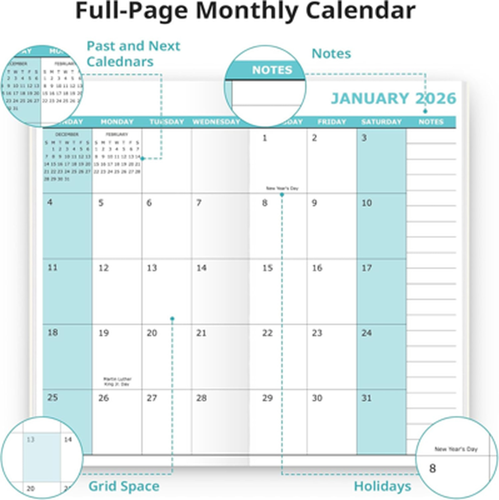 Pocket Calendar 2026 2027 Small Size 6.5 x 3.5 inches Monthly Planner Purse
