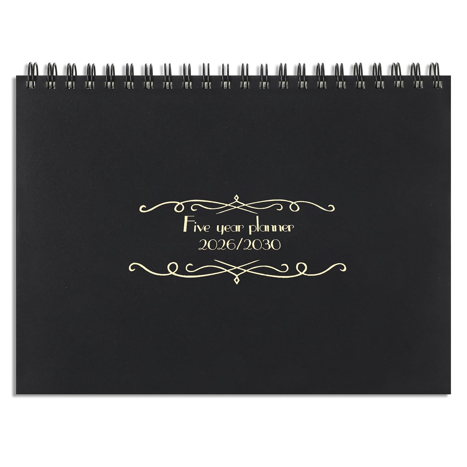 Zhanmai 5 Year Planner Calendar with Tabs 2026 to 2030 10.4″W x 1.2″H, Black
