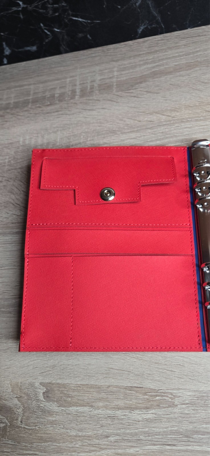Orange red blue Leather Cover planner A5 – Oops Shop just cover with binder