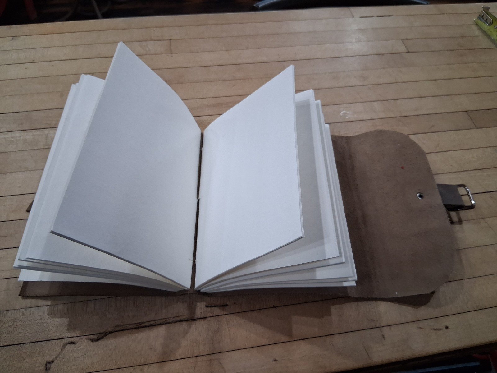 Leather Journal Silver Cross Embossed Strap Closure