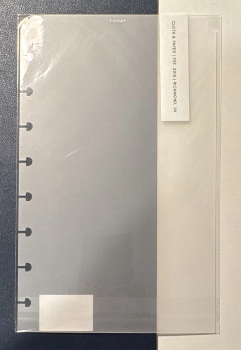 Cloth and Paper Today Pocket Daily Planner Insert Plastic Divider Discbound