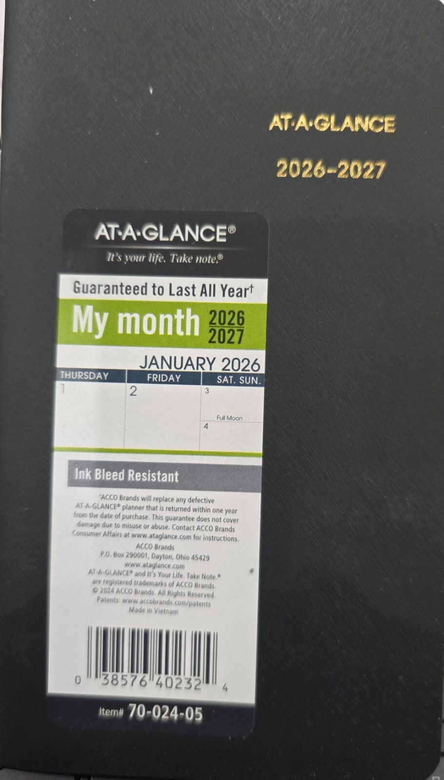 AT-A-GLANCE 2 Year Monthly 2026-2027 Planner 3.5″ x 6″ Pocket Size (700240526)