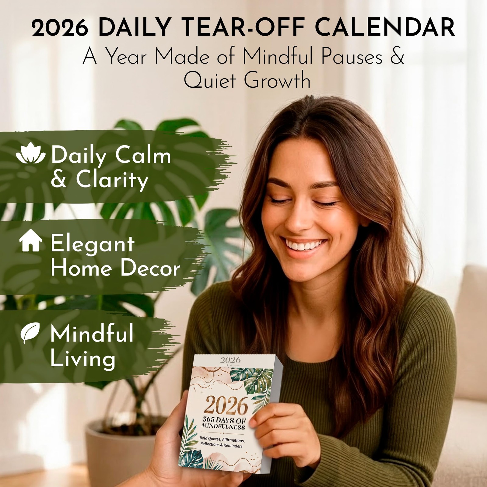 Mindfulness Desk Calendar 2026 – Daily Inspirational Page-A-Day