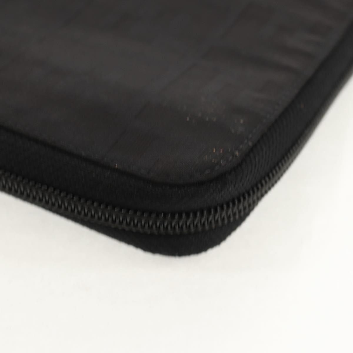 FENDI Zucca Canvas Planner Black Silver Auth 153661V