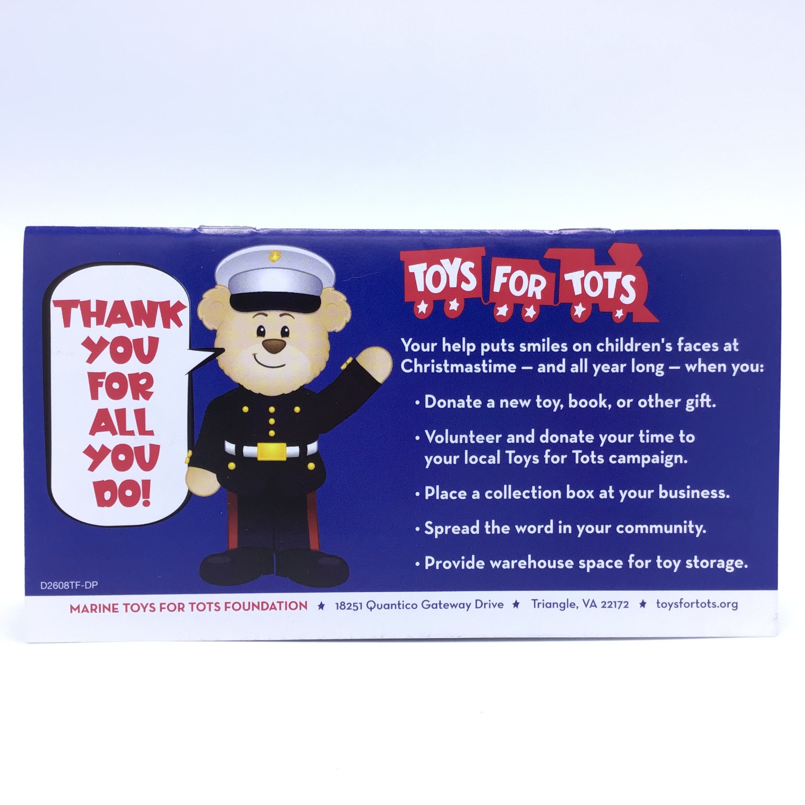 2026 Pocket Calendar Marine Toys For Tots Foundation 12 Month Planner 6.5″x 3.5″