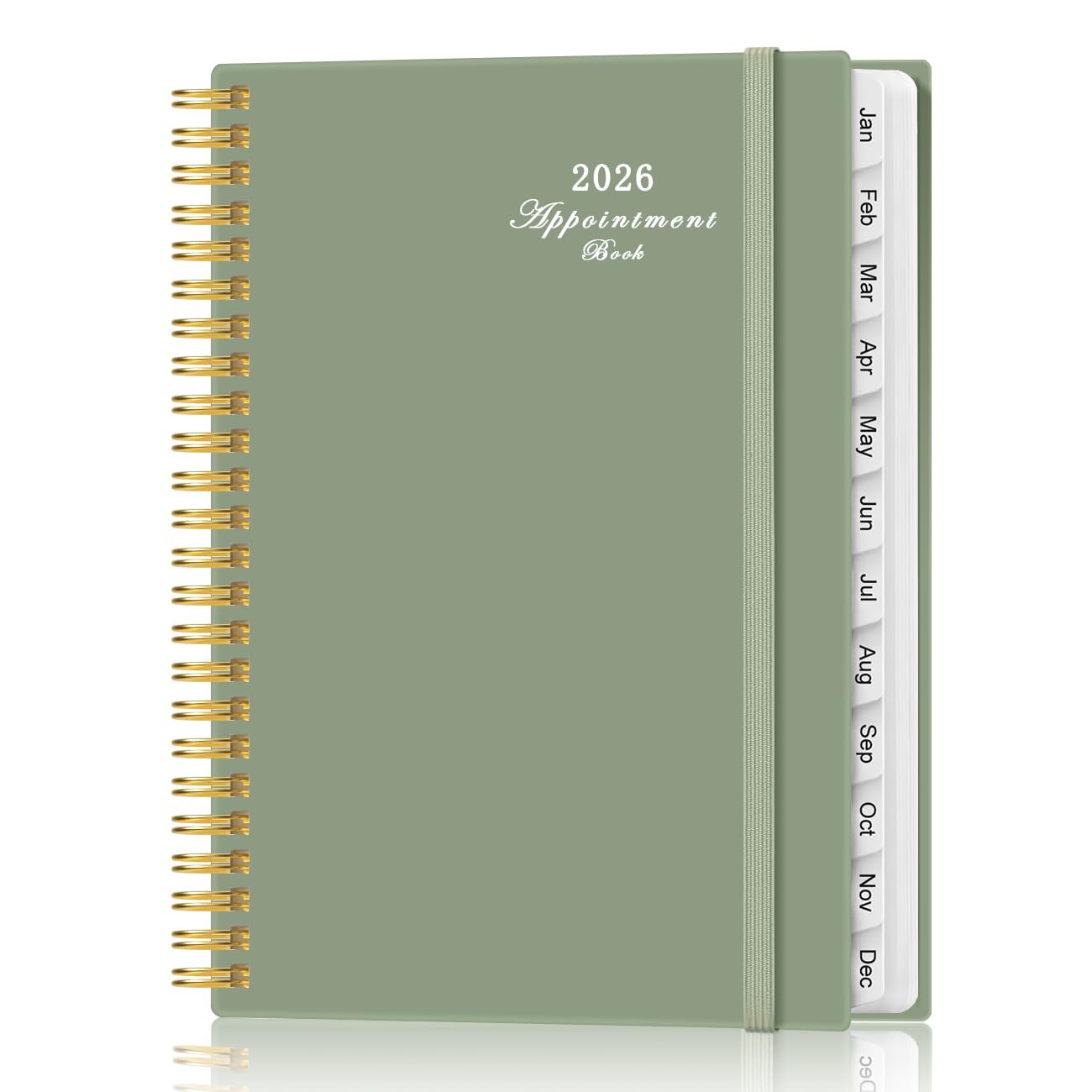 2026 Appointment Book & Planner – 2026 Daily Hourly 6.4″ x 8.5″, Green-D