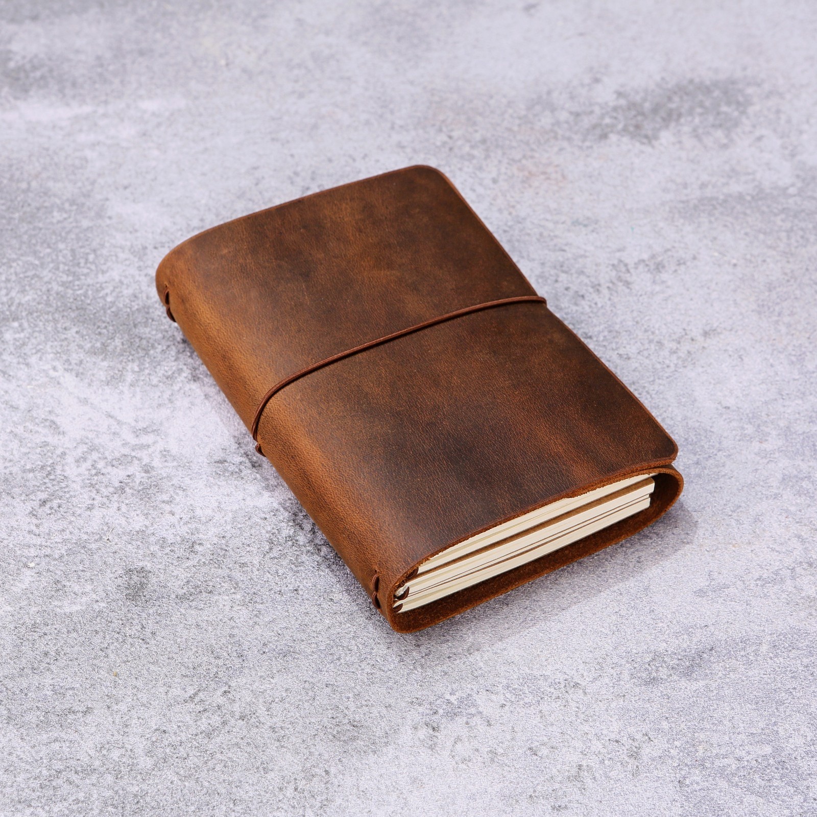 Leather Journal Cover,Custom Engraved Planner A6 A5 B5, Employee Coworker Gift