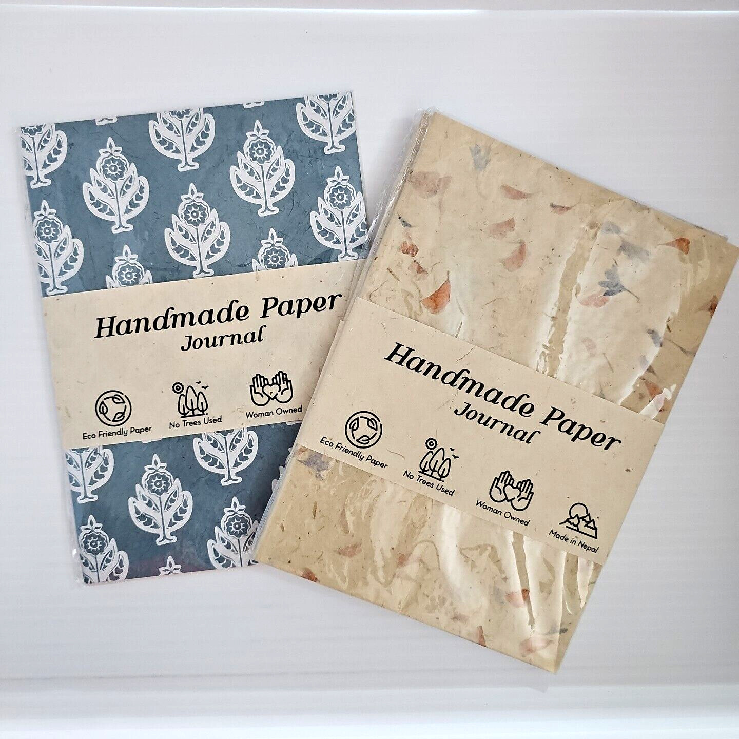 Handmade Paper Craftsmanship Card Set & Notebook Fern & Co, Woman-Owned in Nepal