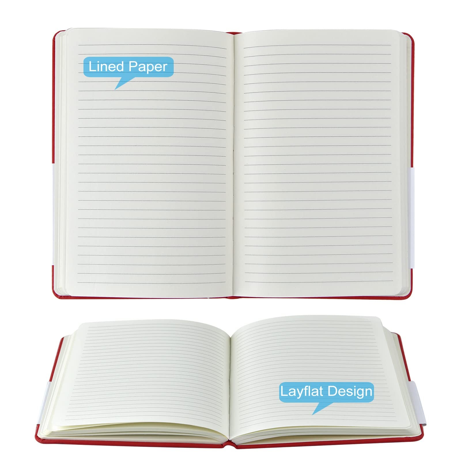 6 Pack Pocket Notebooks Small Journal Mini College 6pcs, 6 Colors