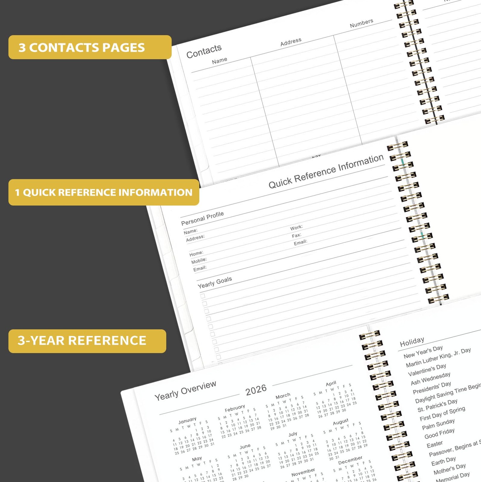Planner 2026-2027 – Academic 2026-27, Jul.2026 – 9 X 11 inches, BLACK