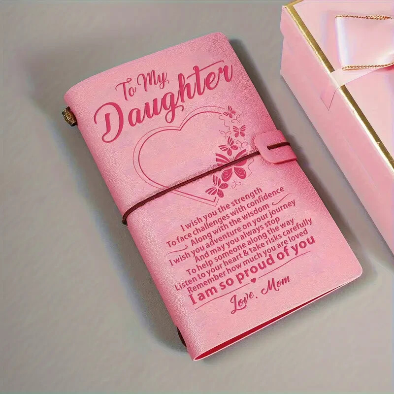 Vintage Leather Journal: 136 Sheets, Inspirational Gift from Mom to Daughter