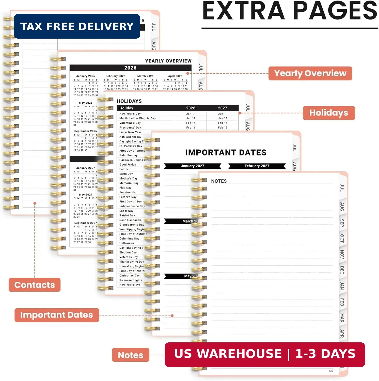 Planner 2026-2027 for Women & Men, Academic Monthly and Weekly Calendar Planner,