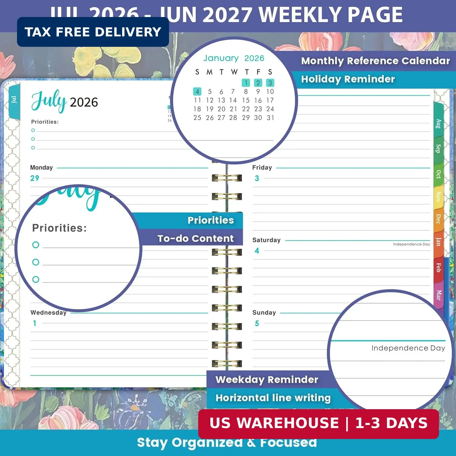 Planner 2026-2027 – 2026-2027 Planner Weekly and Monthly from July 2026 to June