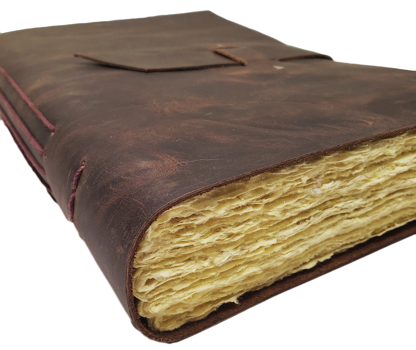 LARGE Vintage Leather Journal Diary Sketchbook Notebook Rustic Old World Style