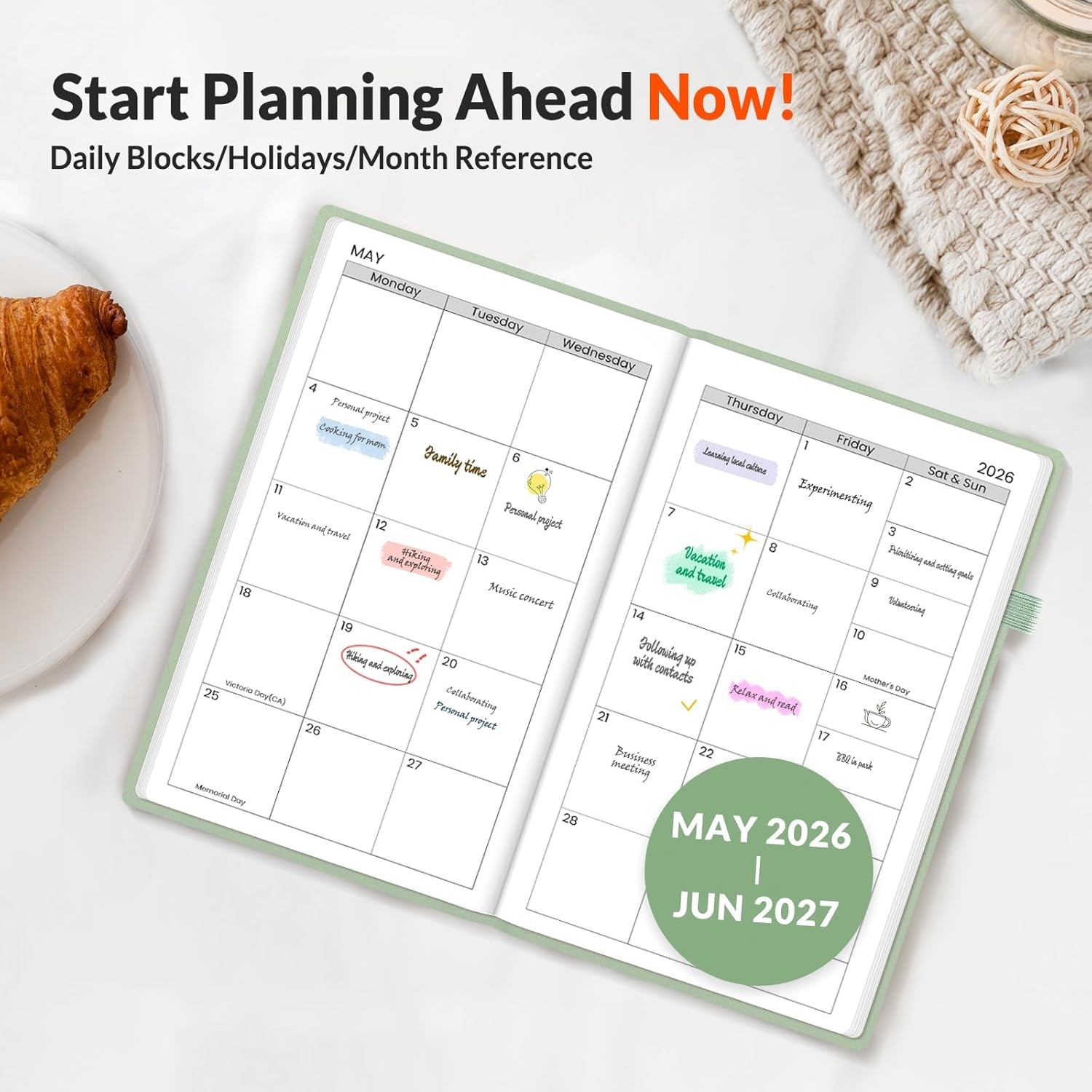 2026-2027 Pocket Weekly Planner for Purse 3.5″ x 6″ – 12 July 2026 – June 20…
