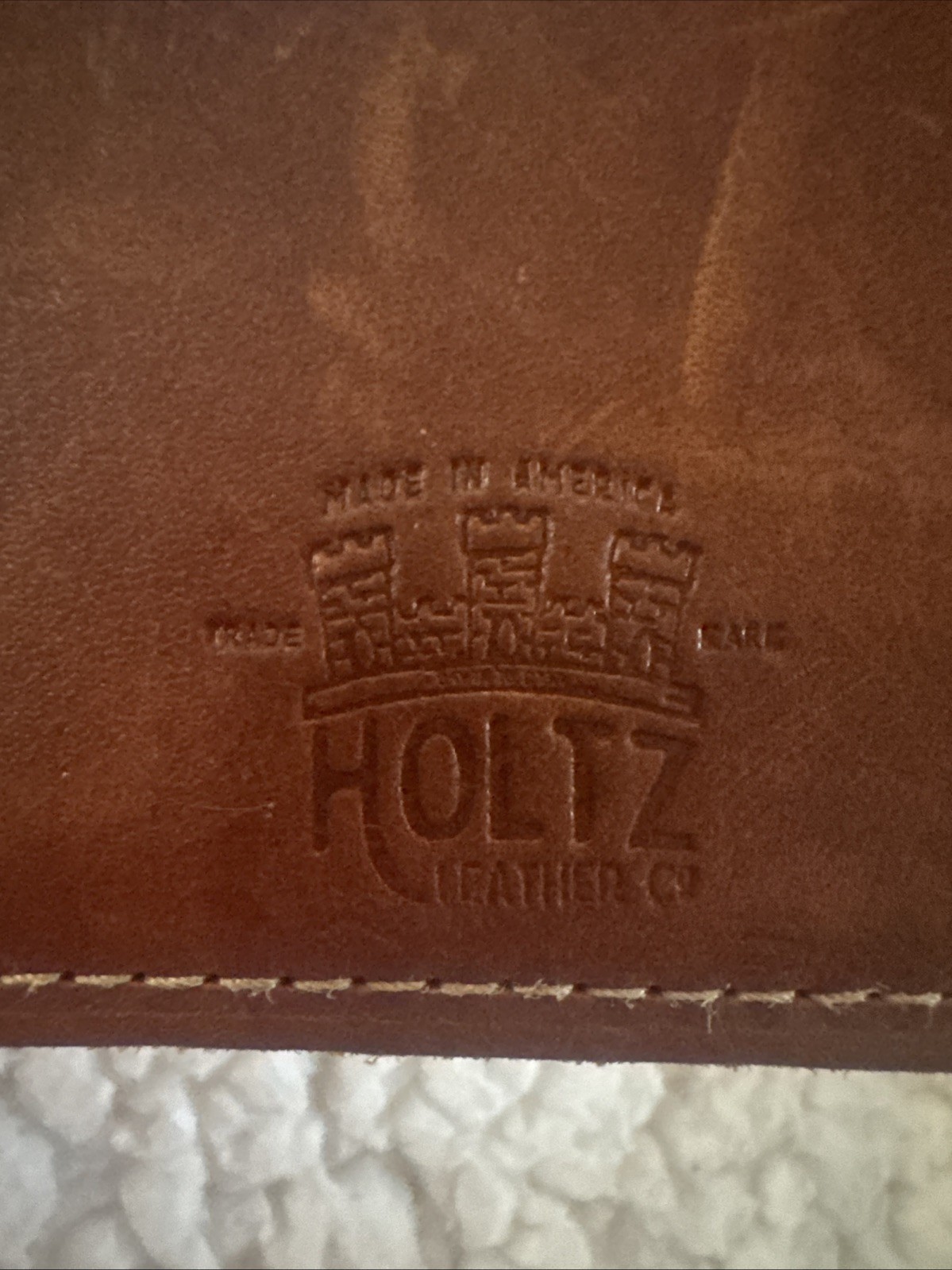 Holtz Genuine Kid Leather Portfolio Snap Latch Pockets Wallet Notebook Brown