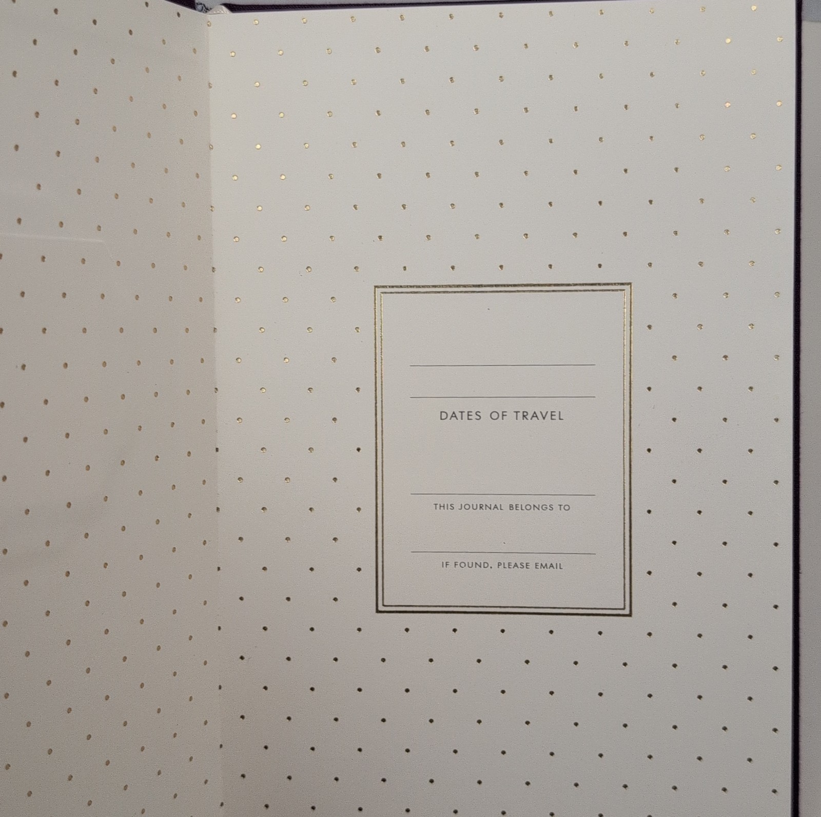 Kate Spade New York Bon Voyage Travel Journal Purple Hardcover Notebook Open Box