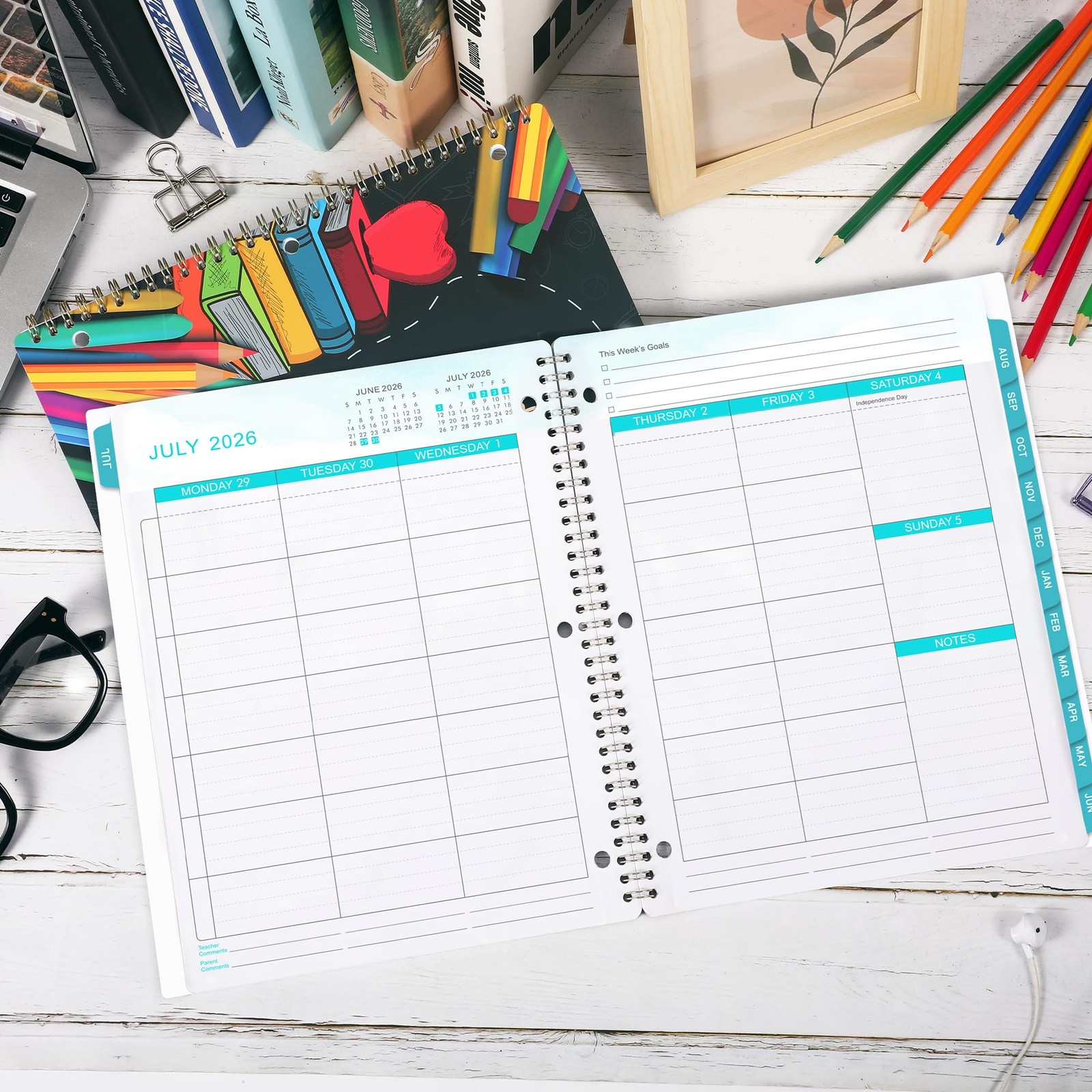Student Planner 2026-2027 – 9″ x 11″, Black