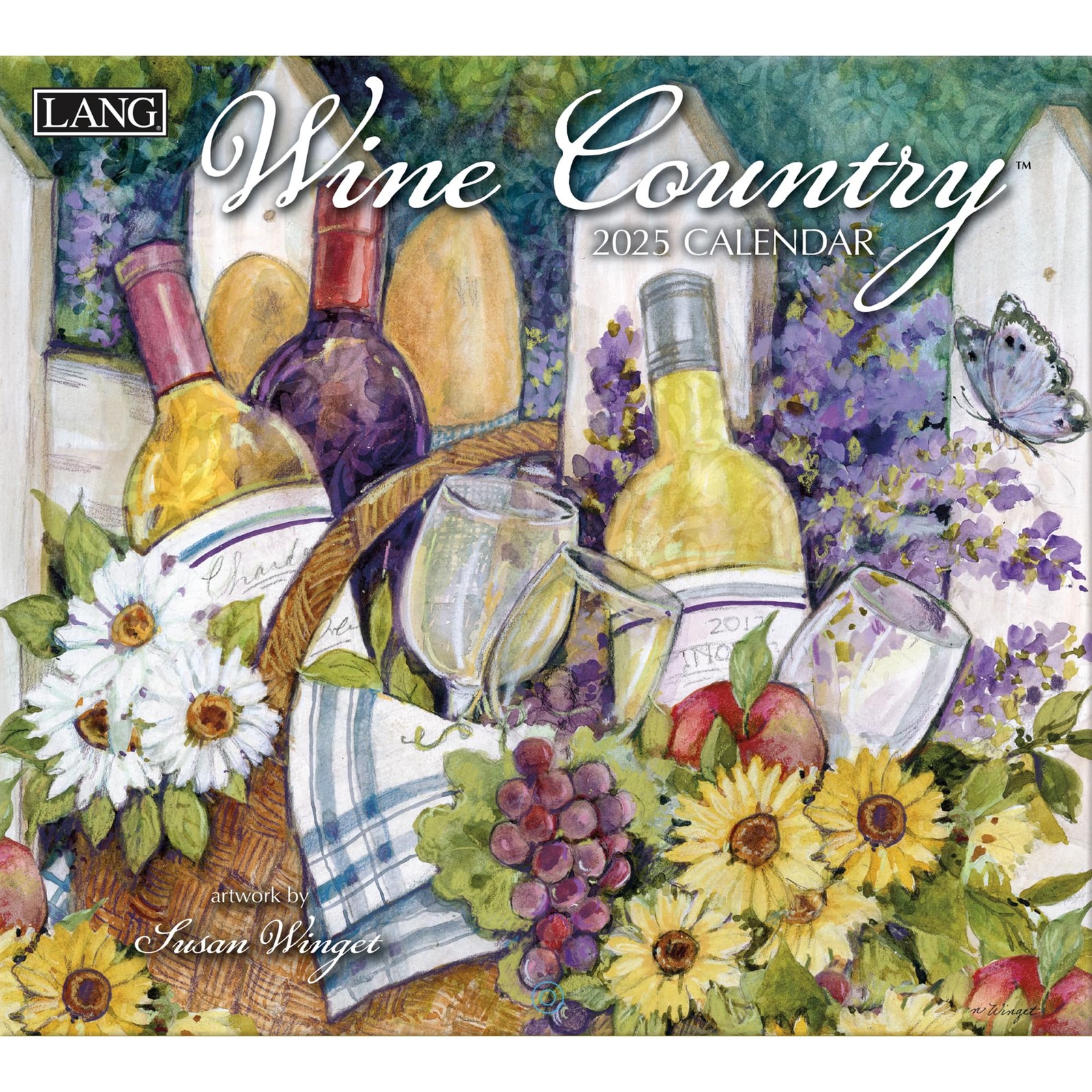 Lang, Wine Country by Susan Winget 2025 Wall Calendar 13.4″W x 24″H, Multi