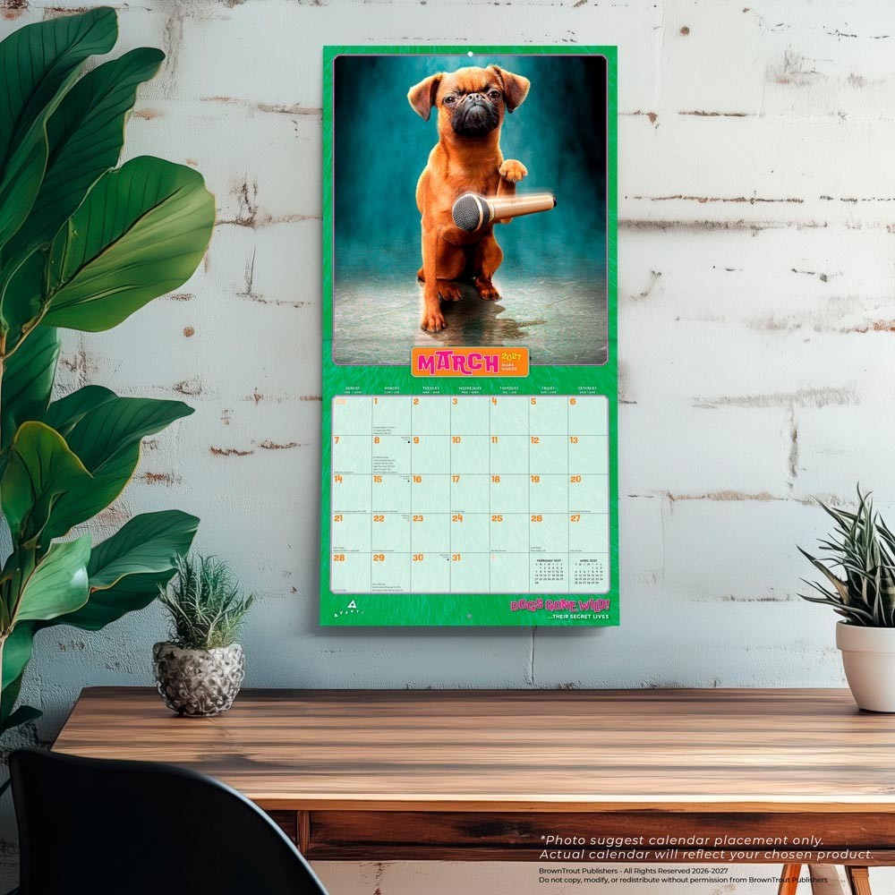 Avanti Dogs Gone Wild OFFICIAL | 2027 12×24″ (Hanging) Square Wall Calendar