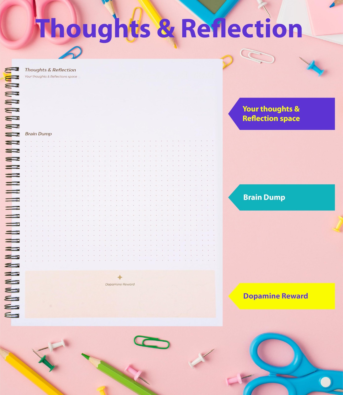 Adhd Daily Planner 8.5”x11” Extra Large For Neurodivergent Adults – Notepad