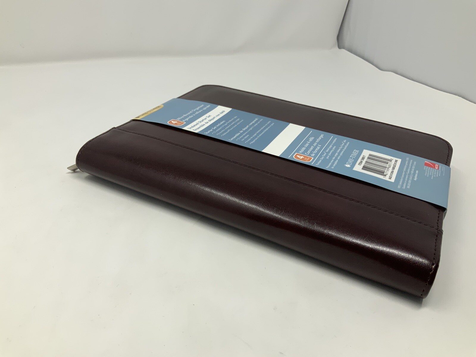 Day-Timer Wire-Bound Leather Organizer System Burgundy #D68517