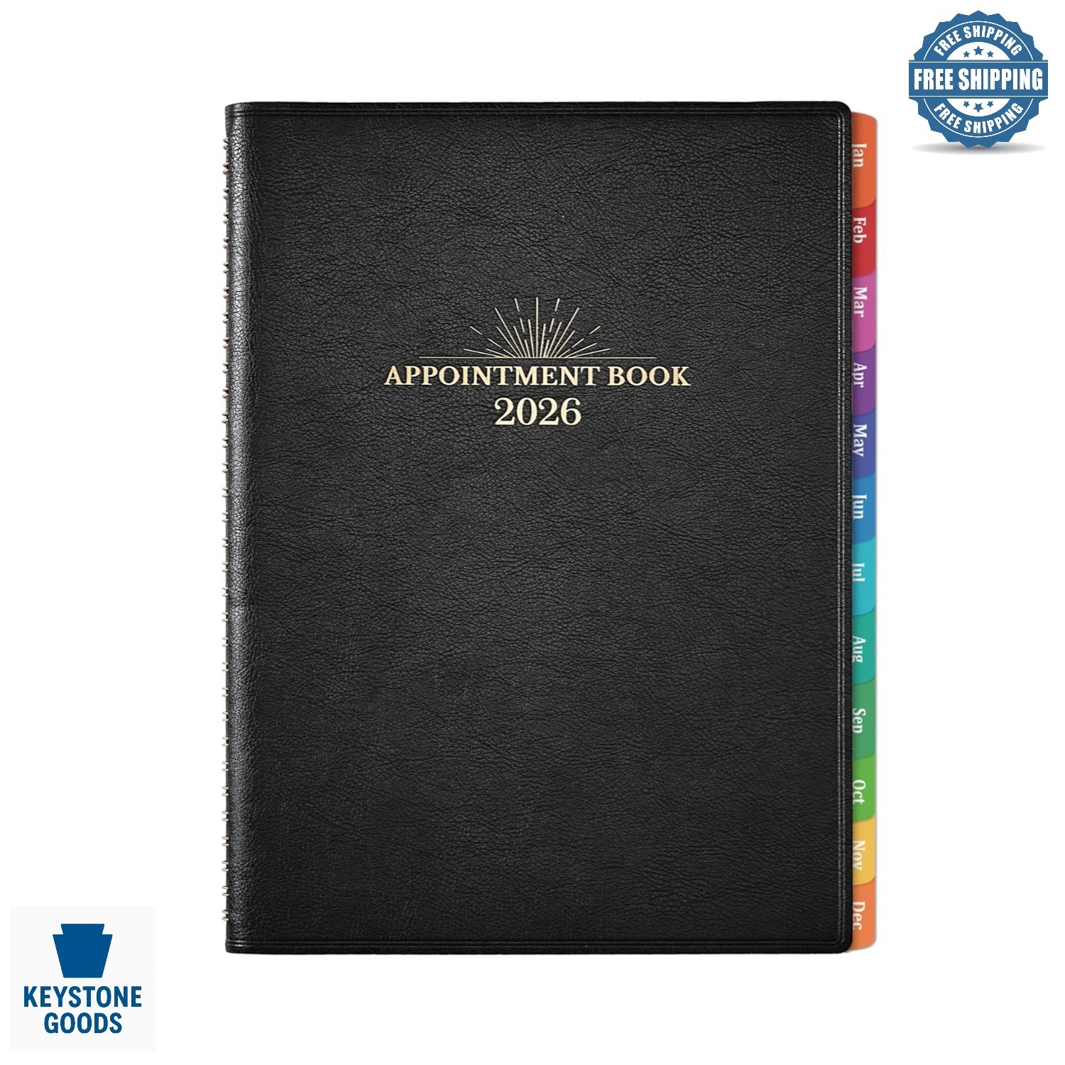 2026 Weekly & Daily Hourly Appointment Book – 8.5×11 Leather Cover Planner fo…