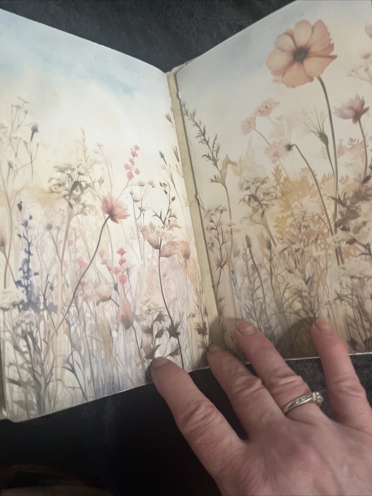 Journal Handmade Wildflowers Corner Protectors Book Label Plate