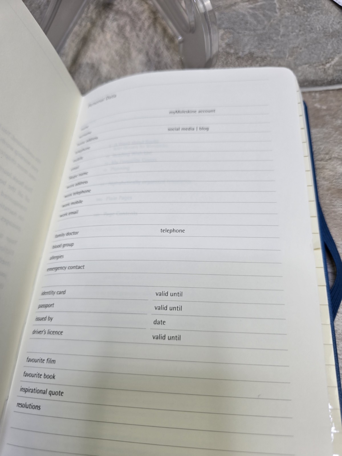 Moleskine Book Journal 5 ¼ x 8 1/4 400 Pages Blue (ASCENSION) * Never Used*