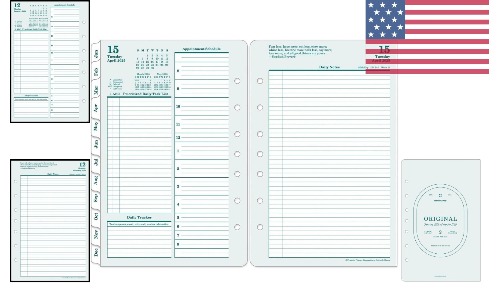 Elevate Your Planning: Two-Page Per Day Ring-Bound Organizer 2026 – Classic Size