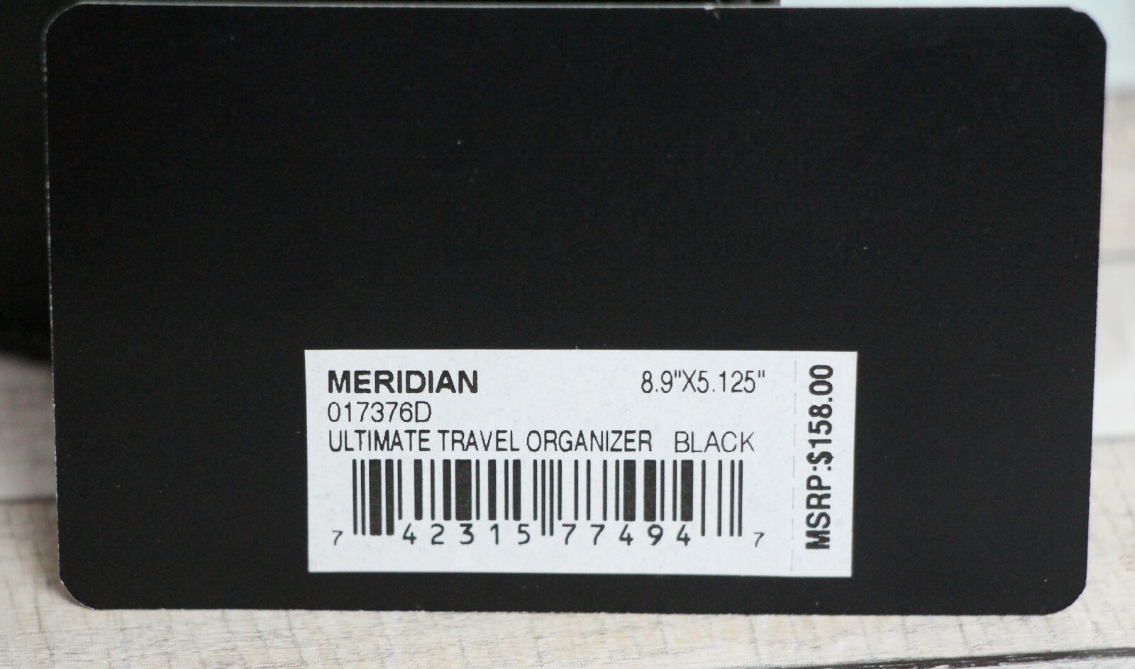 NWT 5.25″x8.75″ Tumi MERIDIAN Boing BLACK REAL LEATHER ULTIMATE TRAVEL ORGANIZER