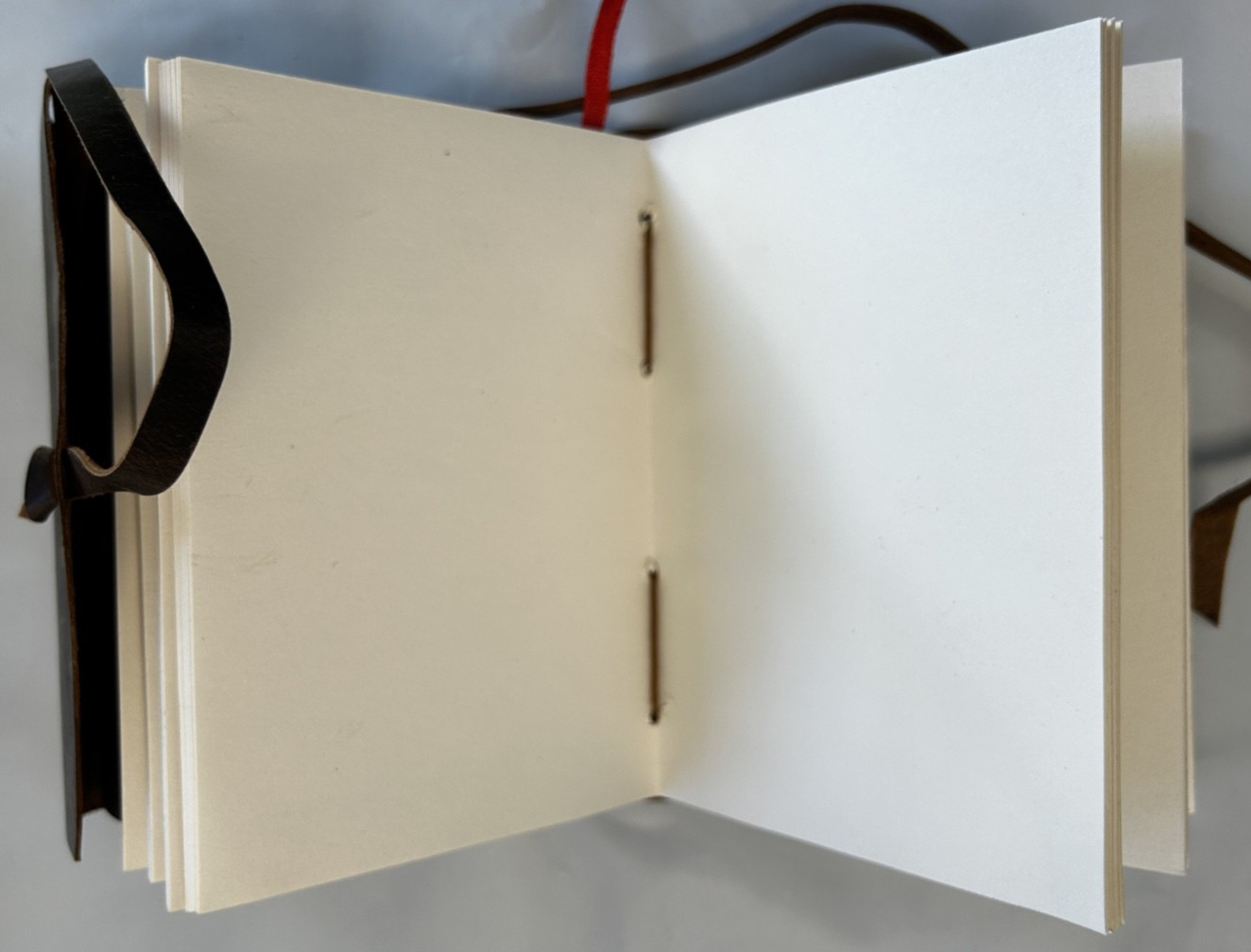 2-Pack Handmade Genuine Leather Diary Journal Notebook Blank Dark Tan 110 Pages