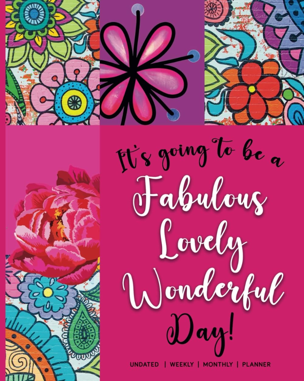 Undated Weekly Monthly Planner: One Year, and 8 inches X 10