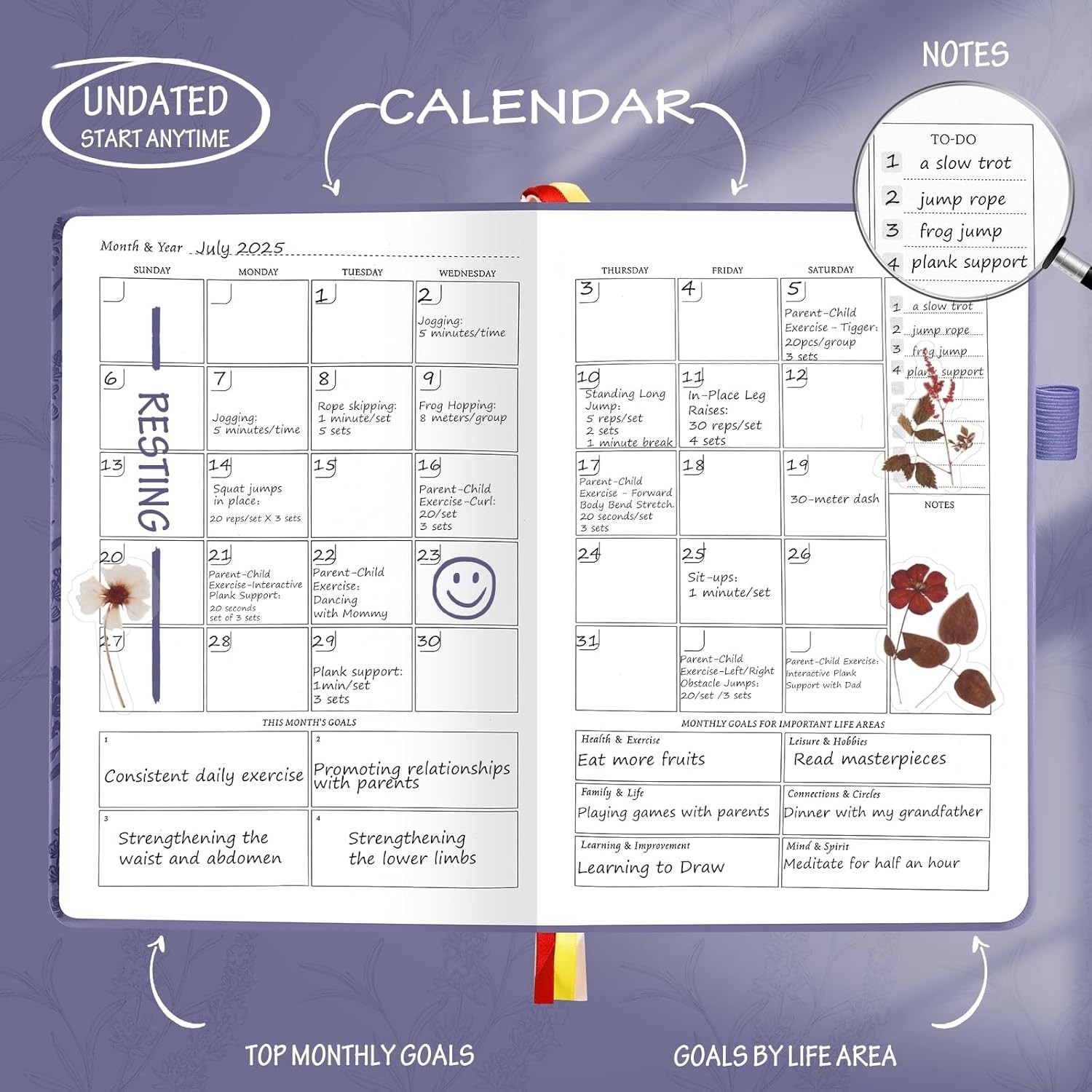 Undated Luxury A5 Planner & Gratitude Journal for Ultimate Productivity