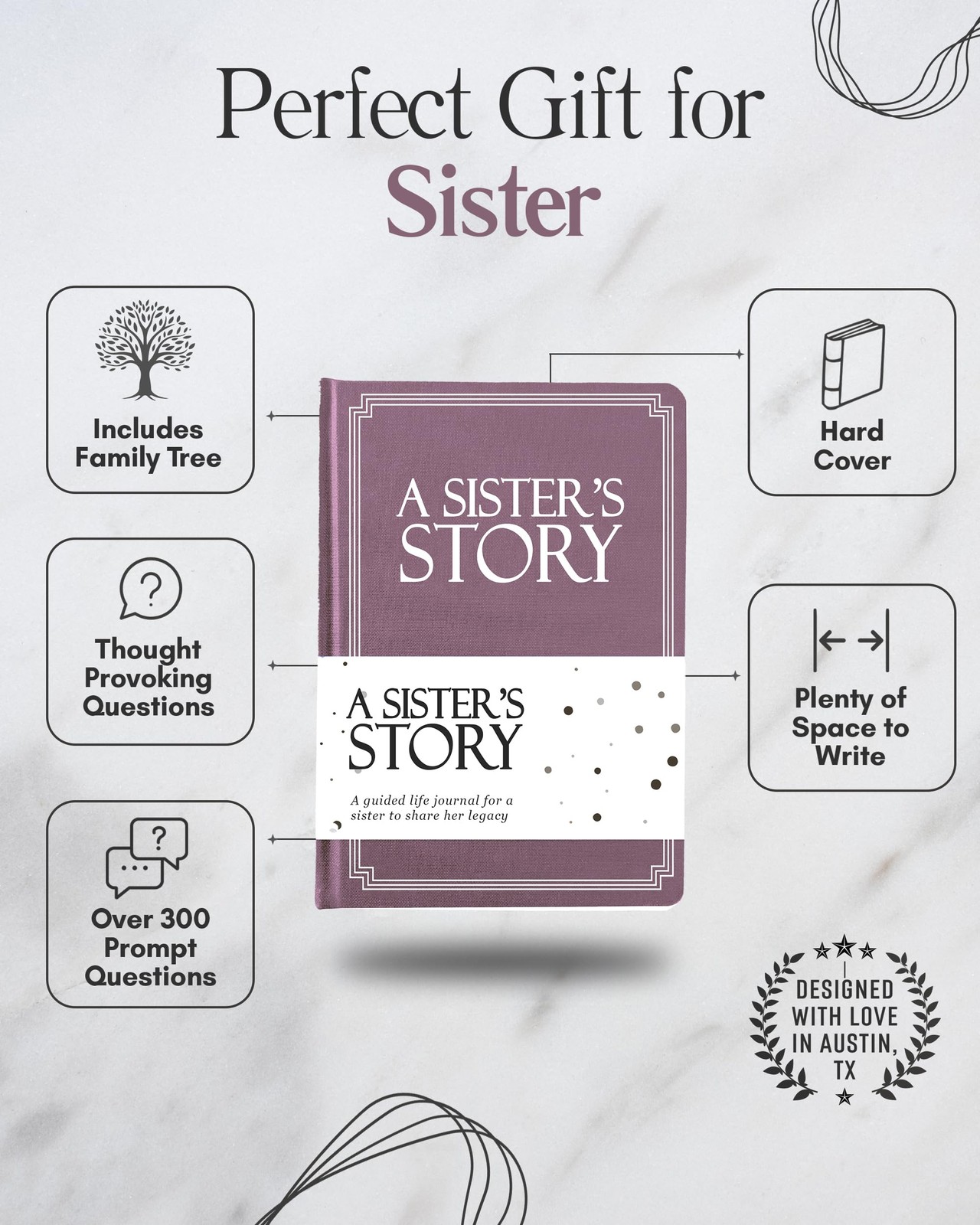 Sister’s Life Story Journal (Hardcover): A Sister